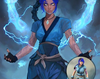 Custom Hero Forge Character Portrait | DnD Miniature Tabletop RPG | TTRPG Dungeons and Dragons Fantasy Character Gift DM Gamer Personalized