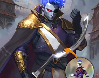 Custom Character Portrait | Heroforge | DnD Miniature Tabletop RPG | TTRPG Dungeons and Dragons Mini Fantasy Custom Character Commission