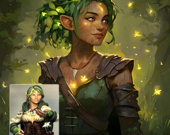 Custom Hero Forge Character Portrait | DnD Miniature Tabletop RPG Art | TTRPG Dungeons and Dragons Mini Fantasy Custom Commission