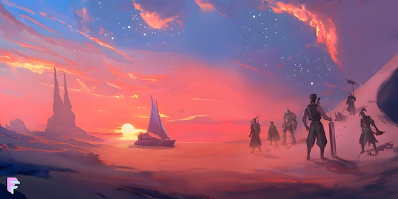 Custom Fantasy Landscape Commission - Fantasy Novel World Background Artwork - Custom Book Cover Art for Authors - DnD Campaign Setting