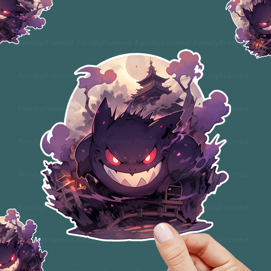 Shiny Gigantamax Gengar Sticker (clear background)