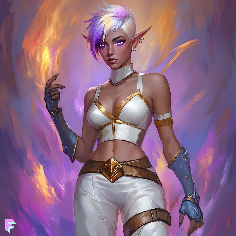 Arte de personajes de fantasía OC / Encargo de personajes originales / Dungeons and Dragons, World of Warcraft, Baldur's Gate 3, Final Fantasy, Pathfinder imagen 7