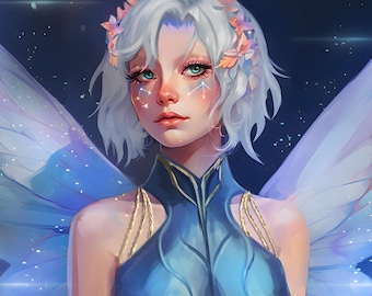 Zlecenie na postać fantasy, zlecenie na niestandardową postać DnD, portret postaci DnD, zlecenie na postać cyfrową, niestandardowy portret OC, grafika postaci