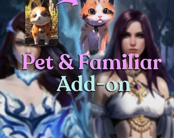 Pet / Familiar Add-on for Custom Portraits