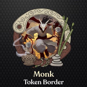 Monk D&D Token Border | Digital Token Frame for Pathfinder/Foundry VTT/Roll20 | DnD Character Token Frame | TTRPG Dungeons And Dragons