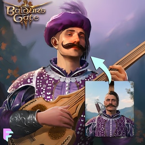 Custom fantasy-personagekunst, gepersonaliseerde digitale commissie, portret gamepersonage voor DND, BG3, FFXIV voor Dungeons and Dragons-campagne afbeelding 7