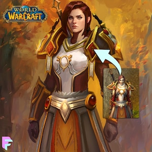 Custom MMO Character Portrait, WoW Portrait, MMORPG Character Avatar Commission, World of Warcraft, Bg3, FFXIV, DnD Character Art