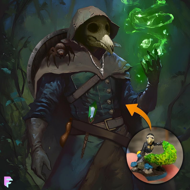Custom fantasy-personagekunst, gepersonaliseerde digitale commissie, portret gamepersonage voor DND, BG3, FFXIV voor Dungeons and Dragons-campagne afbeelding 9
