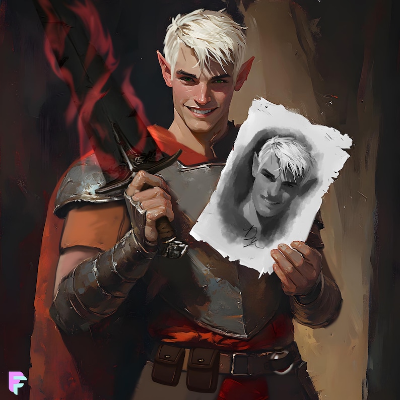 Arte de personajes de fantasía OC / Encargo de personajes originales / Dungeons and Dragons, World of Warcraft, Baldur's Gate 3, Final Fantasy, Pathfinder imagen 8