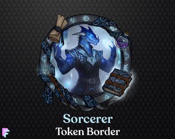 Sorcerer D&D Token Frame | Dnd Token Frame for DnD Pathfinder/Foundry VTT/Roll20 | DnD Character Token Art | TTRPG Dungeons And Dragons