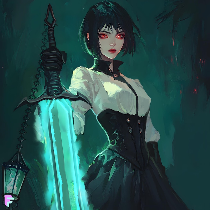 Arte de personajes de fantasía OC / Encargo de personajes originales / Dungeons and Dragons, World of Warcraft, Baldur's Gate 3, Final Fantasy, Pathfinder imagen 10