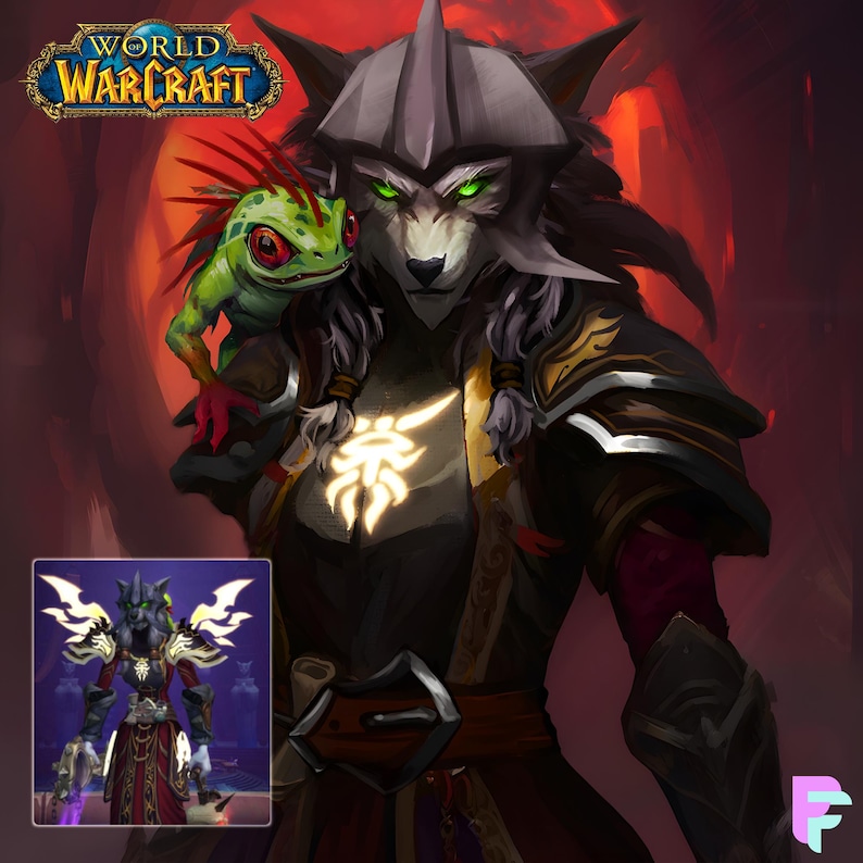 Custom fantasy-personagekunst, gepersonaliseerde digitale commissie, portret gamepersonage voor DND, BG3, FFXIV voor Dungeons and Dragons-campagne afbeelding 15