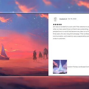 Custom Fantasy Landscape Commission - Fantasy Novel World Background Artwork - Custom Book Cover Art for Authors - DnD Campaign Setting image 2