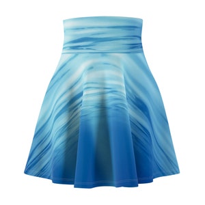 Blue and White- Women&#39;s Skater Skirt