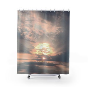 Shower Curtains-San Juan Islands sunset