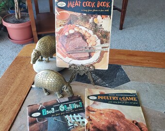 Trio of Vintage Cookbooks - Good Housekeeping - Meat - Poultry & Game - Fish and Shellfish - 1958 - Paperback