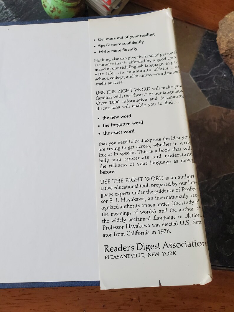 Use The Right Word, A Modern Guide to Synonyms Reader's Digest Vintage Book 1968/1979 image 9