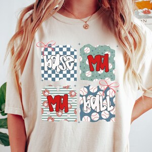 Custom Baseball Mama Shirt Baseball Mom Shirt With Name & Jersey Number Tee Comfort Colors Personalized Baseball T-Shirt Baseball Mom Gift