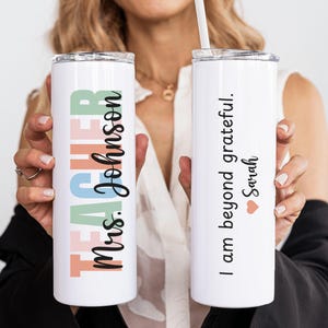 Teacher Gift, Personalized Tumbler Gift for Teacher, Teacher Appreciation Gift, Teacher Tumbler, Custom End of Year or Back to School Gift