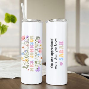 Teacher Gift, Personalized Tumbler Gift for Teacher, Teacher Appreciation Gift, Teacher Tumbler, Custom End of Year or Back to School Gift