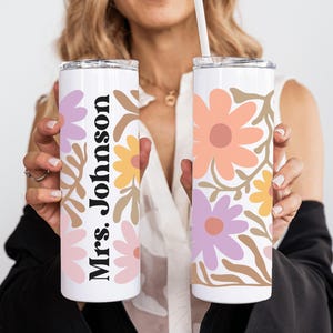 Teacher Gift, Personalized Tumbler Gift for Teacher, Teacher Appreciation Gift, Teacher Tumbler, Custom End of Year or Back to School Gift