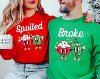 Ugly Couples Christmas Sweater, Ugly Couple Sweaters, Couples Christmas Sweaters, Christmas Sweatshirts, Matching Couple Christmas Shirt Set