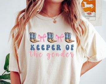 Keeper Of The Gender Shirt Boots Or Bows Gender Reveal Gender Keeper Shirt Boots Or Bow Shirt Rodeo Baby Shower Gender Reveal Ideas