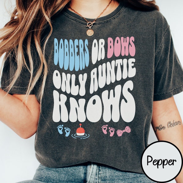 Bobbers or Bows, New Aunt Shirt, Auntie Shirt, Fishing Gender Reveal, Keeper Of The Gender, Gender Reveal Ideas, Baby Announcement Shirt