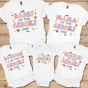 Custom Halloween Birthday Shirt Halloween 1st Birthday Shirt Personalized 1st Birthday Halloween Spooky One Matching Family Shirts Dad Mom