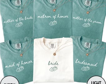 Bridal Party Comfort Colors Shirts, Bridesmaid Proposal Gift, Maid Of Honor Tee, Matching Wedding Shirts, Wedding Party Bachelorette