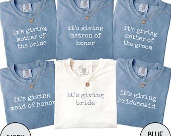 Bridal Party Comfort Colors Shirts, Bridesmaid Proposal Gift, Maid Of Honor Tee, Matching Wedding Shirts, Wedding Party Bachelorette
