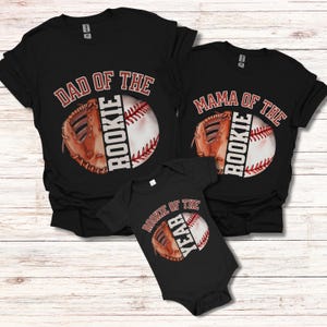 Custom Baseball Family Shirts, Matching Family Baseball Birthday Shirt, Rookie of the Year, Baseball 1st Birthday TShirt, Baseball Mama Tee