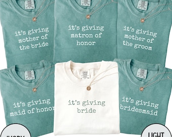 Bridal Party Comfort Colors Shirts, Bridesmaid Proposal Gift, Maid Of Honor Tee, Matching Wedding Shirts, Wedding Party Bachelorette