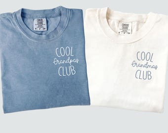 Grandma Grandpa Shirt Grandparents Matching Shirts Gift for New Grandma Grandpa Personalized Baby Announcement Tees Custom Pregnancy