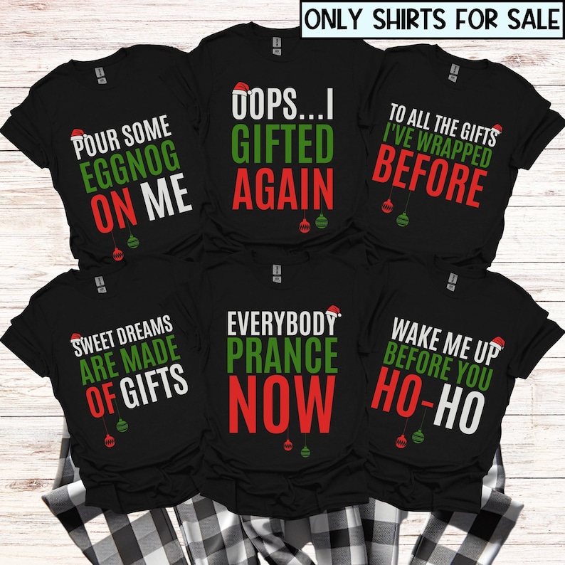Funny Family Christmas Pajamas Family Christmas PJs Christmas Song Pun Matching Family Christmas Pajamas Family Christmas Shirts Group S0038 image 1