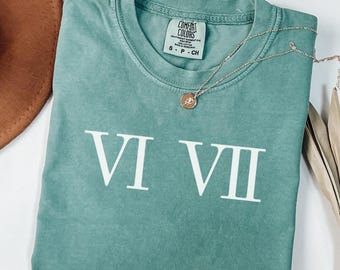 Six Seven Comfort Colors Shirt, 6 7 Shirt, Funny Number Meme T-Shirt, Viral Saying Shirt, Trendy Shirt, Six Seven T-shirt, Gen Z Tee
