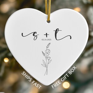 First Christmas Engaged Ornament 2025 Personalized Engagement Gift for Couple Custom Engaged Ornament Personalized First Christmas Keepsake