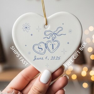 First Christmas Engaged Ornament 2025 Personalized Engagement Gift for Couple Custom Engaged Ornament Personalized First Christmas Keepsake