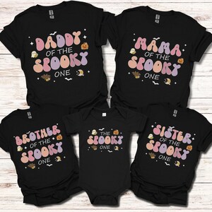 Custom Halloween Birthday Shirt Halloween 1st Birthday Shirt Personalized 1st Birthday Halloween Spooky One Matching Family Shirts Dad Mom