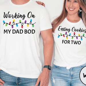 Couples Christmas Pregnancy Announcement Shirts Mommy Daddy Shirts Pregnancy Reveal Shirts Holiday Pregnancy Announcement Winter Pregnancy