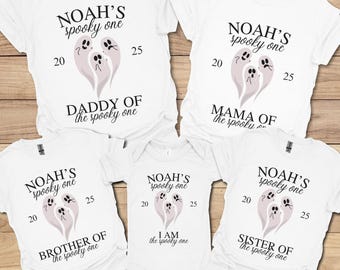 Custom Halloween Birthday Shirt Halloween 1st Birthday Shirt Personalized 1st Birthday Halloween Spooky One Matching Family Shirts Dad Mom