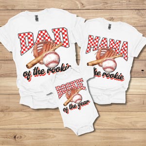 Custom Baseball Family Shirts, Matching Family Baseball Birthday Shirt, Rookie of the Year, Baseball 1st Birthday TShirt, Baseball Mama Tee