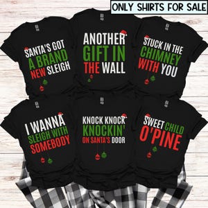 Funny Family Christmas Pajamas Family Christmas PJs Christmas Song Pun Matching Family Christmas Pajamas Family Christmas Shirts Group S0038 image 3