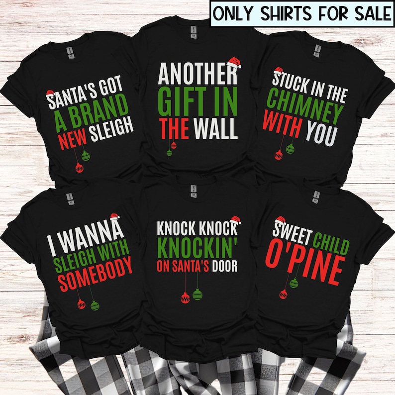 Funny Family Christmas Pajamas Family Christmas PJs Christmas Song Pun Matching Family Christmas Pajamas Family Christmas Shirts Group S0038 image 3