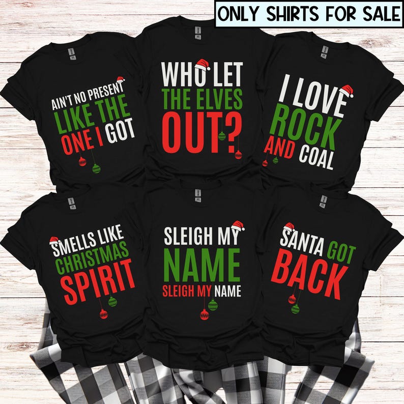 Funny Family Christmas Pajamas Family Christmas PJs Christmas Song Pun Matching Family Christmas Pajamas Family Christmas Shirts Group S0038 image 5
