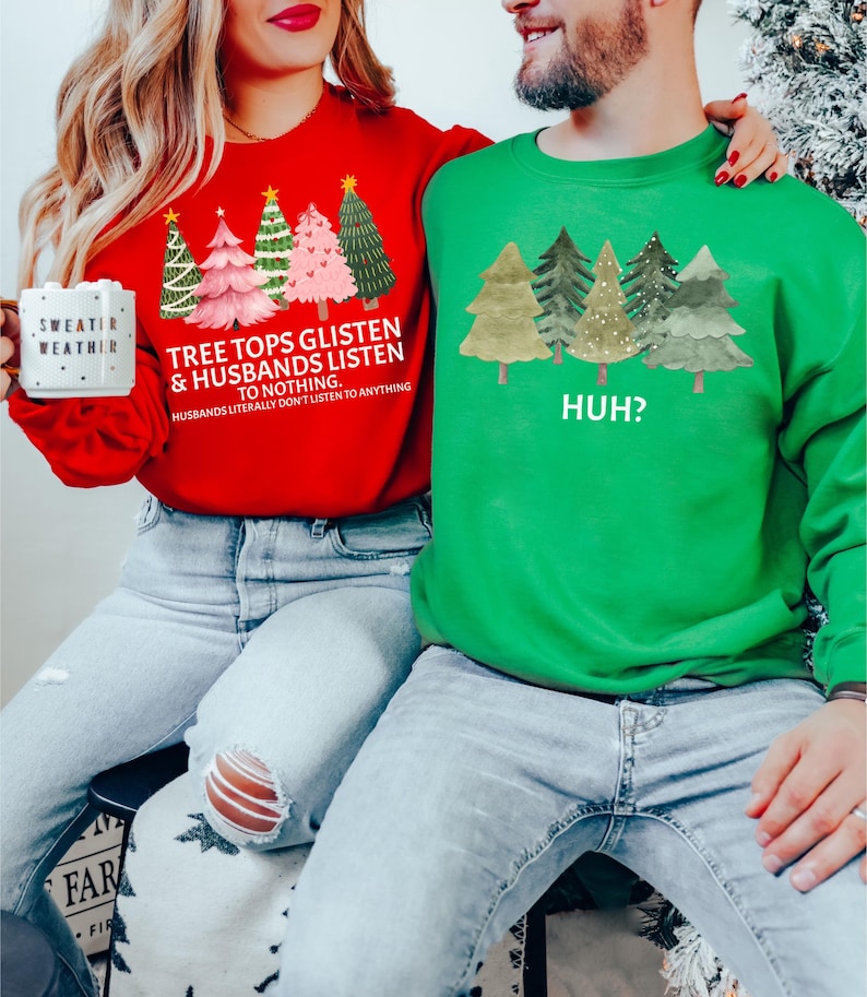 Funny Couples Christmas Sweaters