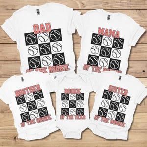 Custom Baseball Family Shirts, Matching Family Baseball Birthday Shirt, Rookie of the Year, Baseball 1st Birthday TShirt, Baseball Mama Tee