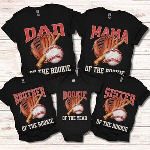 Custom Baseball Family Shirts, Matching Family Baseball Birthday Shirt, Rookie of the Year, Baseball 1st Birthday TShirt, Baseball Mama Tee
