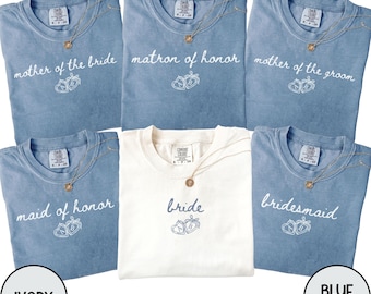 Bridal Party Comfort Colors Shirts, Bridesmaid Proposal Gift, Maid Of Honor Tee, Matching Wedding Shirts, Wedding Party Bachelorette