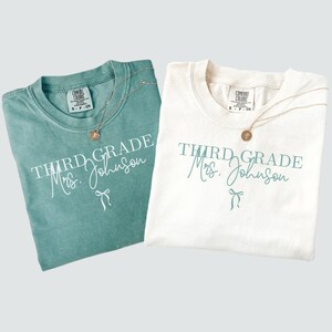 Custom 3rd Grade Teacher Comfort Colors Shirts Back To School Shirt Third Grade Teacher TShirts Personalized Teacher Shirt Third Grade Team